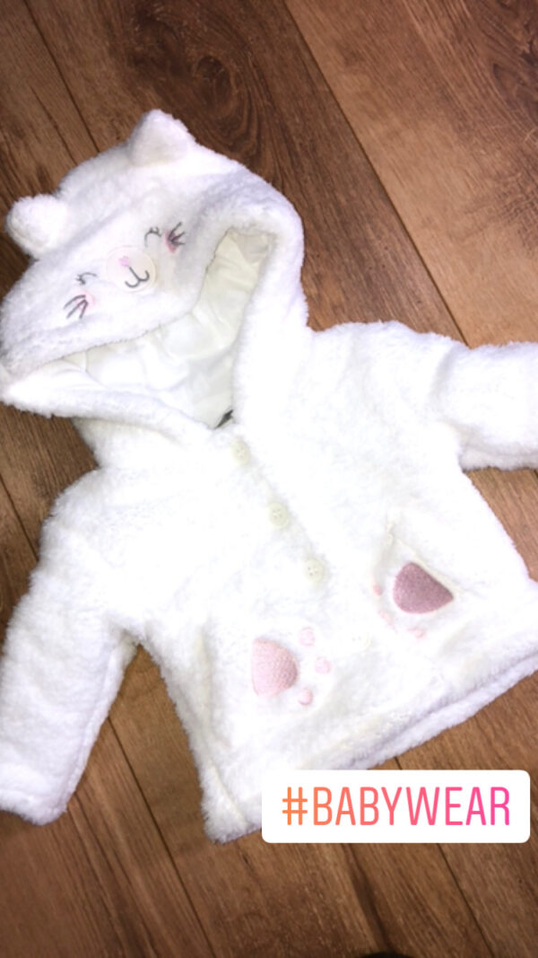 Baby girls cat design jacket with hood