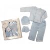 baby boys knitted 4 piece box set