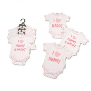 I Love Mummy & Daddy baby vest set