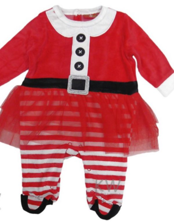 Baby Girls Cchristmas Velour All in One