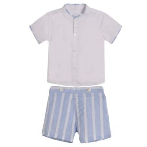 Boys Stripe Shirt & Shorts Set