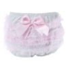 White/Pink Cotton frilly pants