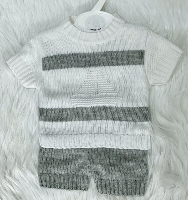 Boys knitted top and shorts