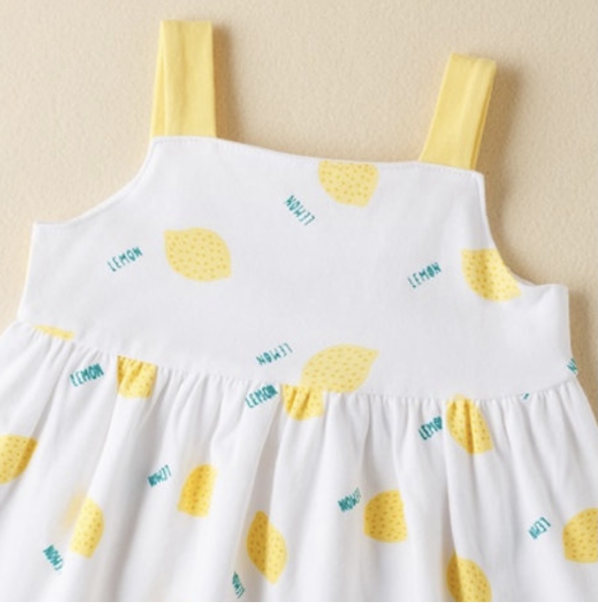 Lemon Print Summer Dress