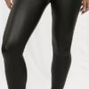 Faux Leather Ruched Back Push Up Leggings